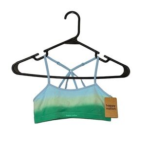 Happy Nation Green and Blue Ombre Seamless Bralette